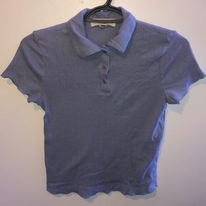 project social T button up t shirt